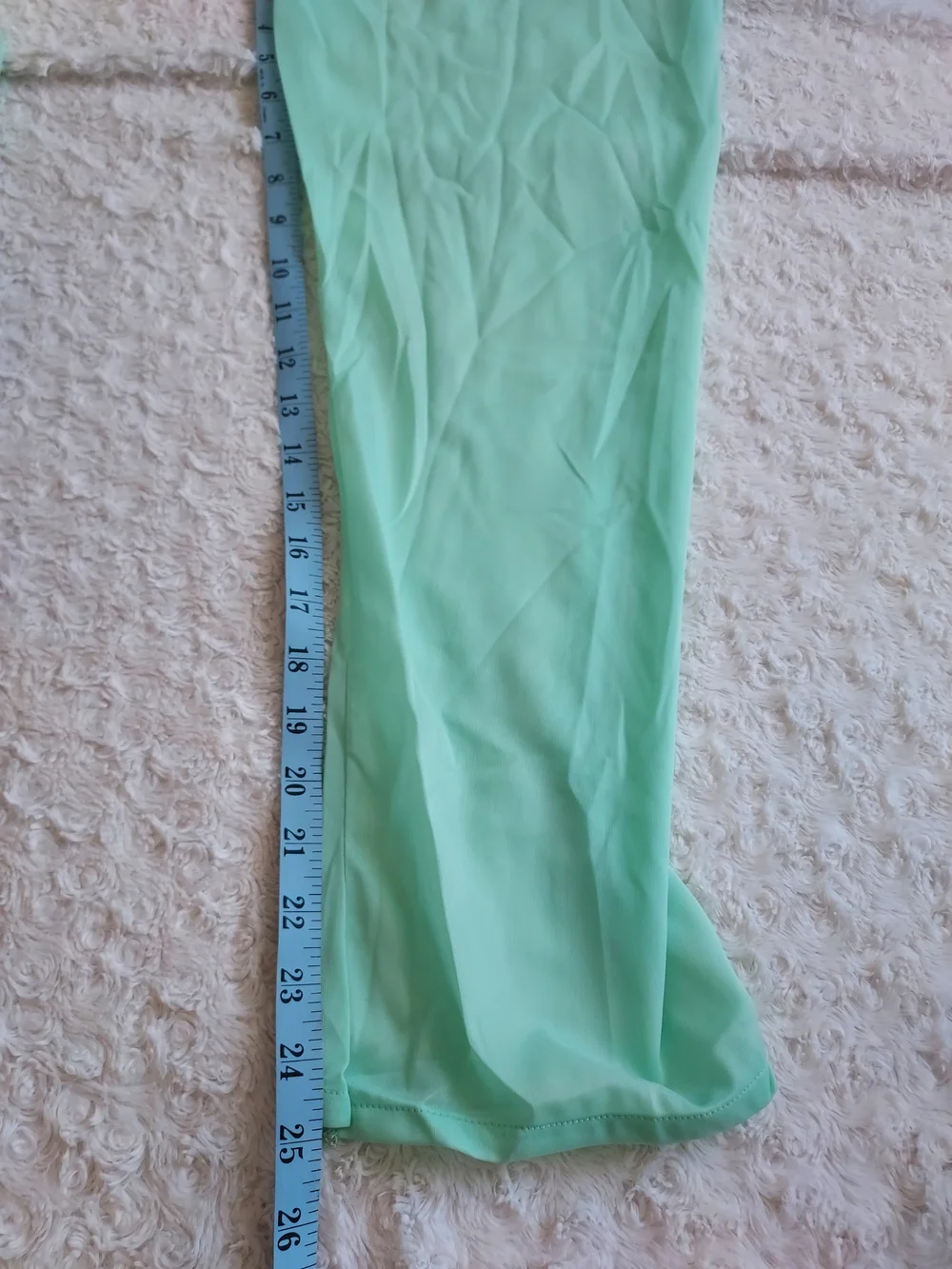 Vintage Sears Mint Green Three-Piece Pajama Robe Set White Piping Size 36 Large